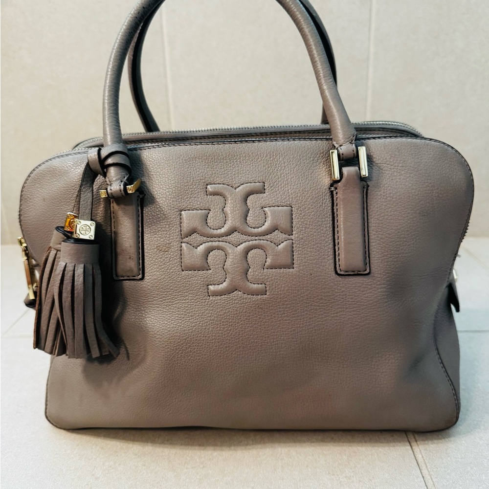 Tory Burch Taupe Leather Satchel